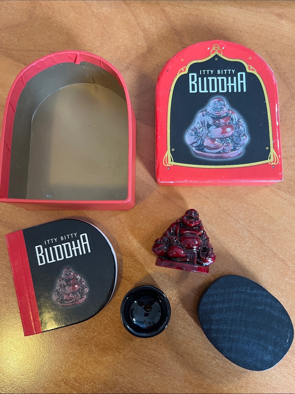 Itty Bitty Buddha Mini Figurine - Red & Black
